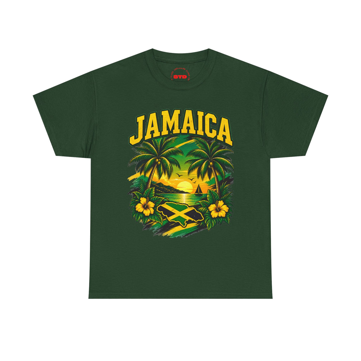 Jamaica Sunset Tee — Tropical Palm Beach Vacation T-Shirt