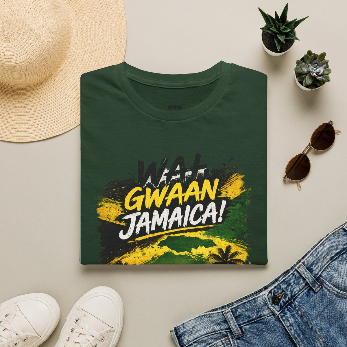 Wah Gwaan Jamaica! T-Shirt — Jamaican Sunset Reggae Vibe Tee