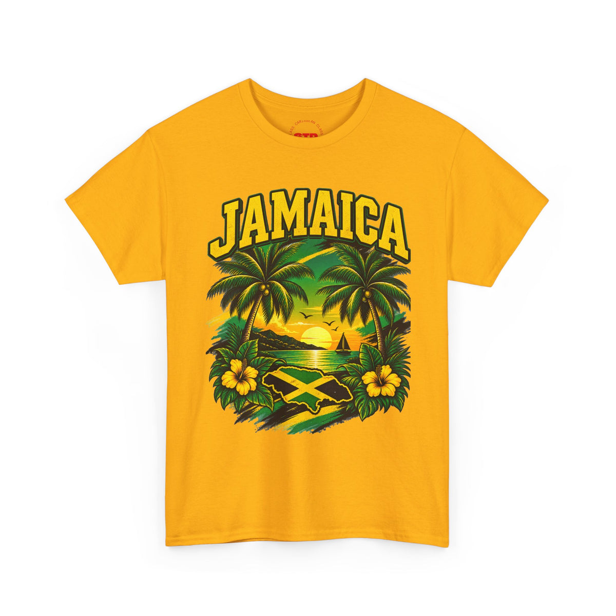 Jamaica Sunset Tee — Tropical Palm Beach Vacation T-Shirt