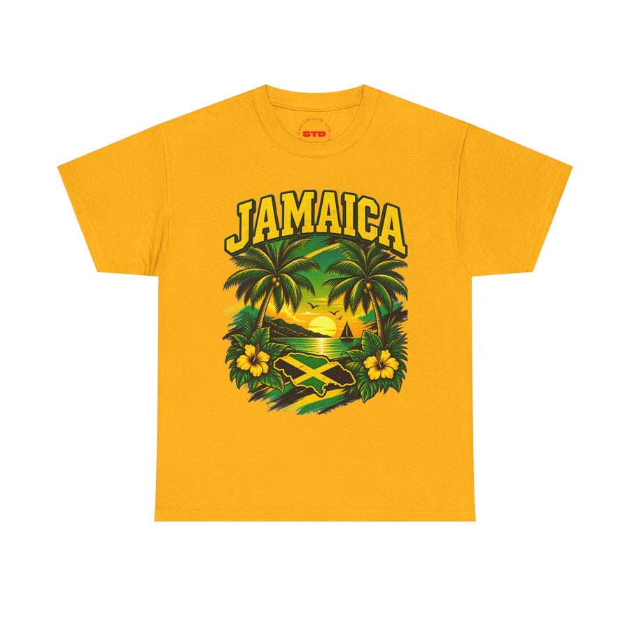 Jamaica Sunset Tee — Tropical Palm Beach Vacation T-Shirt