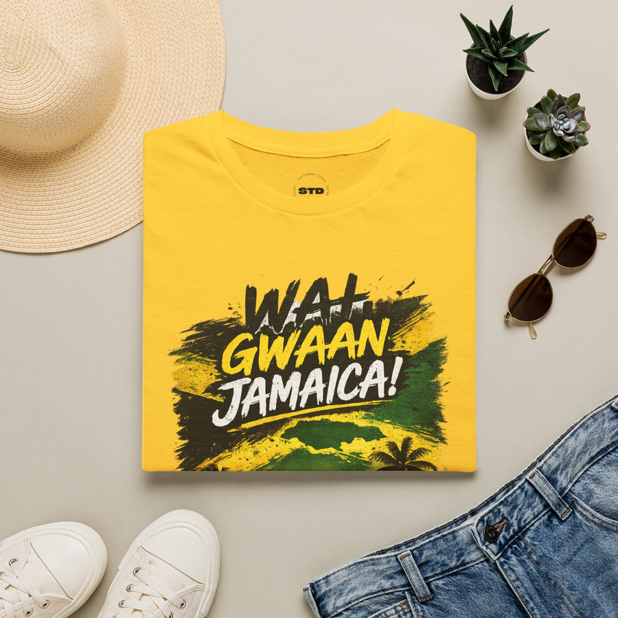 Wah Gwaan Jamaica! T-Shirt — Jamaican Sunset Reggae Vibe Tee