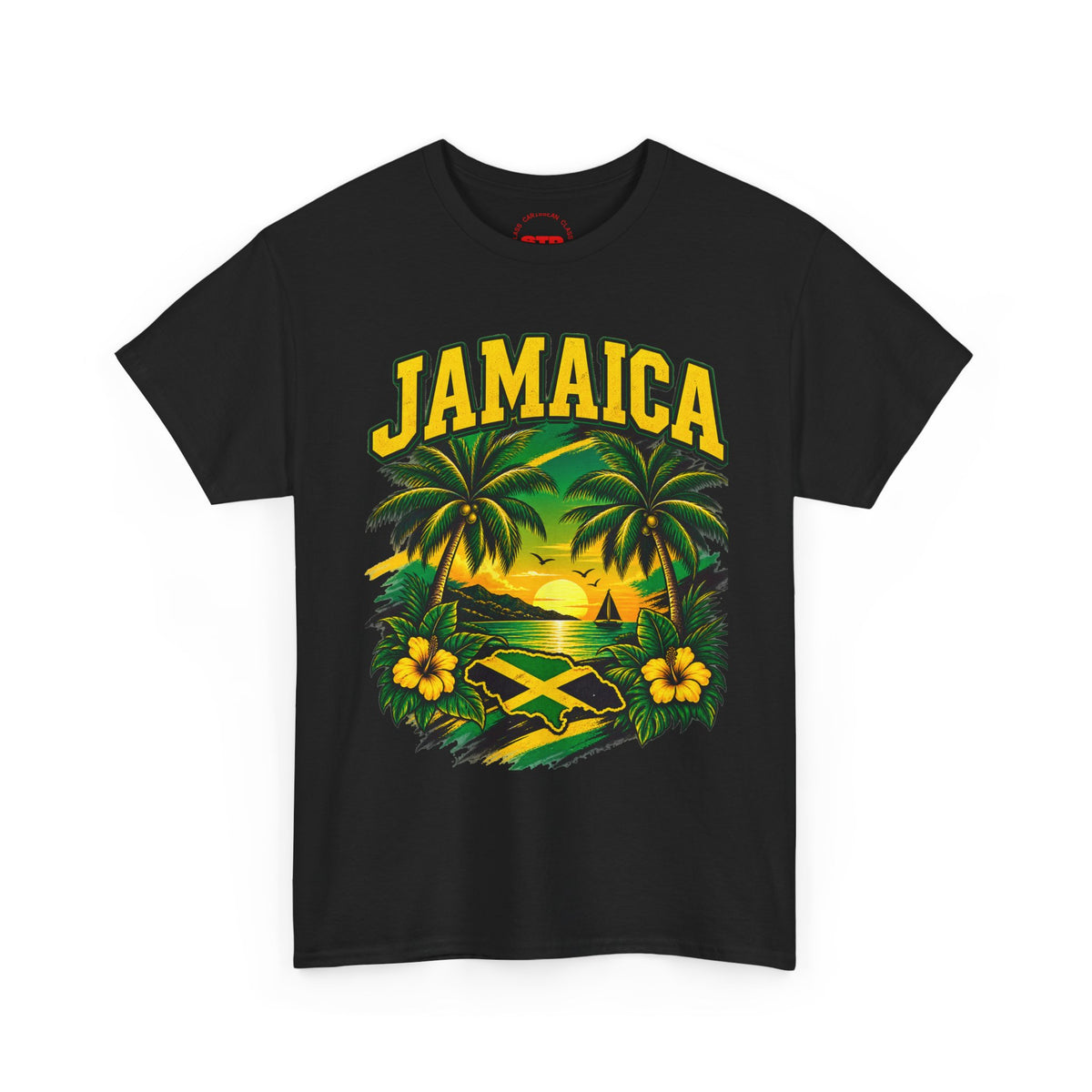 Jamaica Sunset Tee — Tropical Palm Beach Vacation T-Shirt