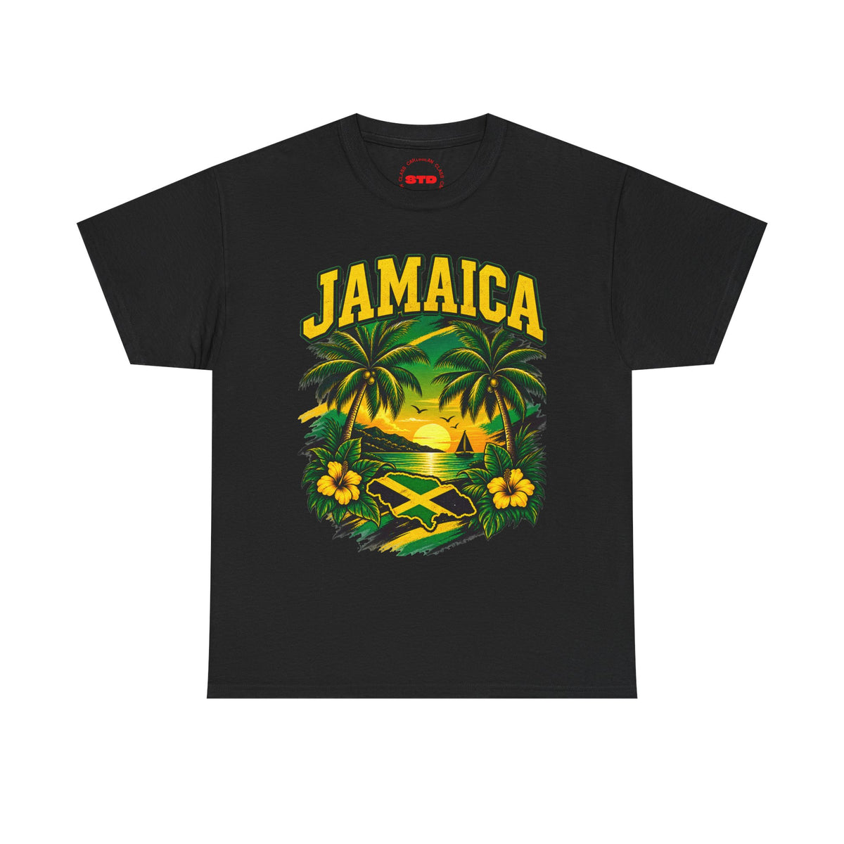 Jamaica Sunset Tee — Tropical Palm Beach Vacation T-Shirt