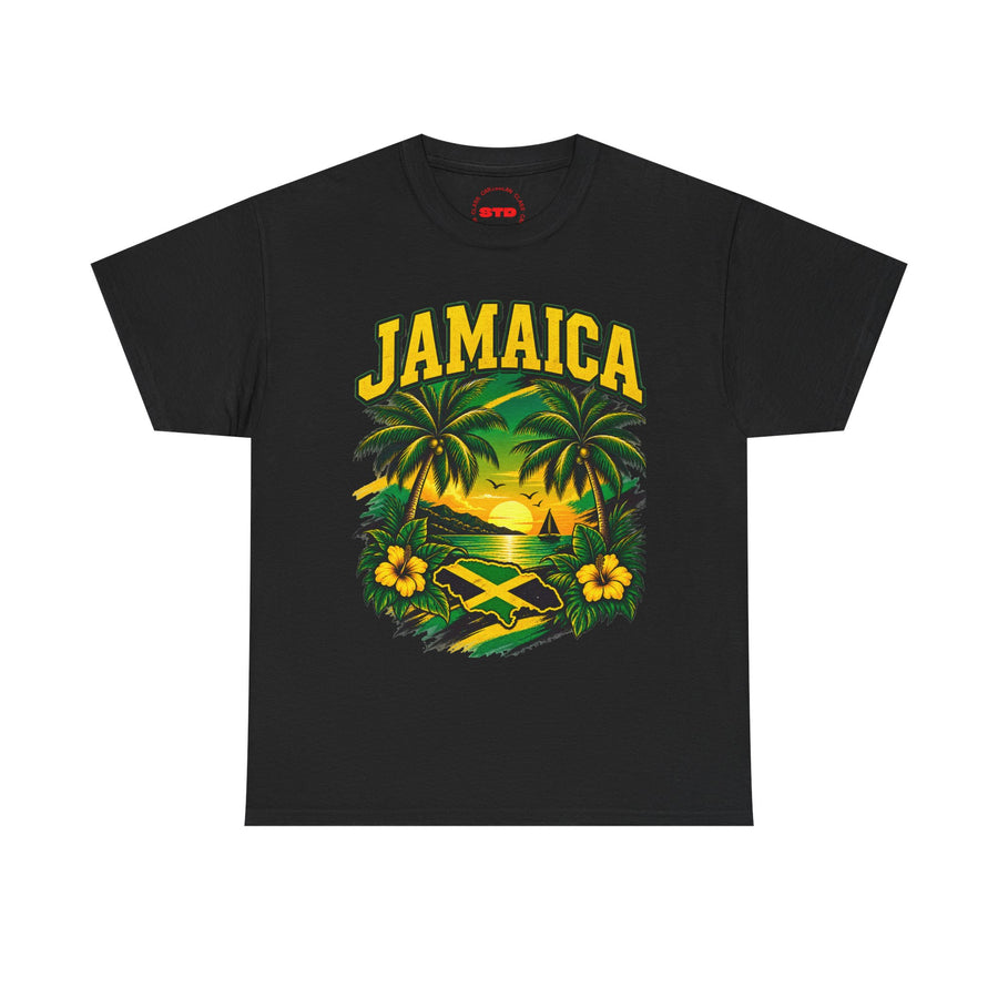 Jamaica Sunset Tee — Tropical Palm Beach Vacation T-Shirt
