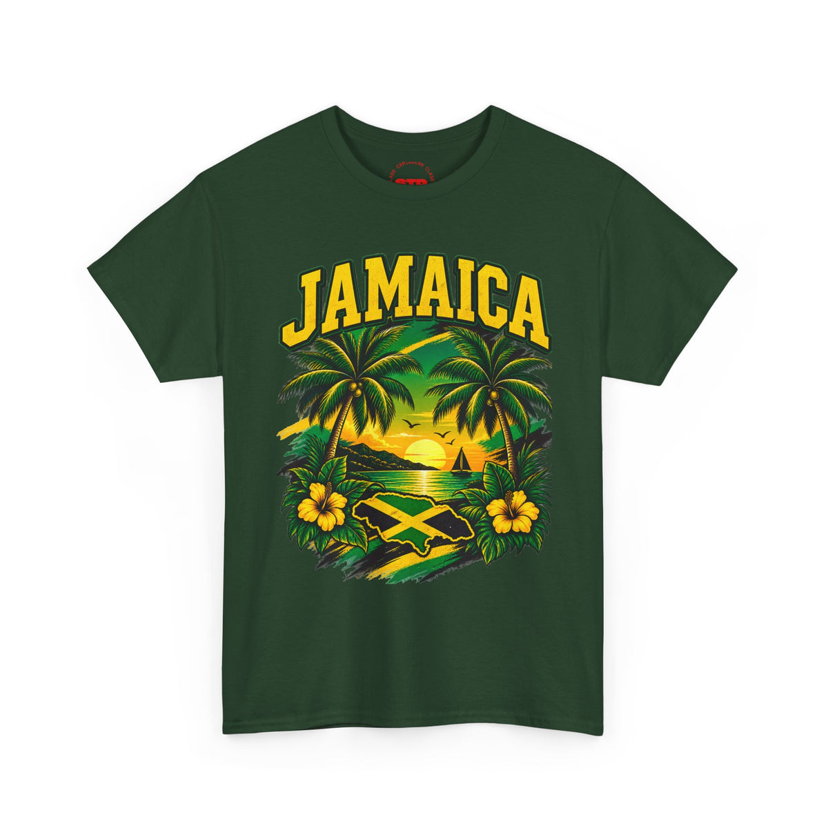 Jamaica Sunset Tee — Tropical Palm Beach Vacation T-Shirt